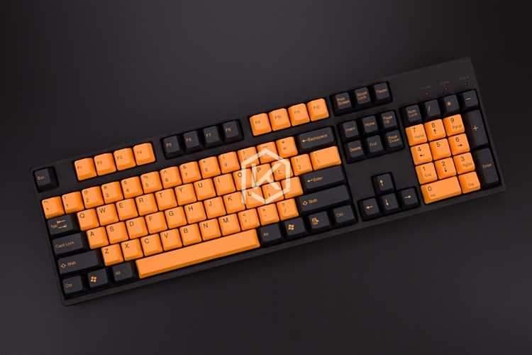 Tai-Hao 104 Key PBT Keycaps - Orange Halloween - أكسسوار لوحة مفاتيح
